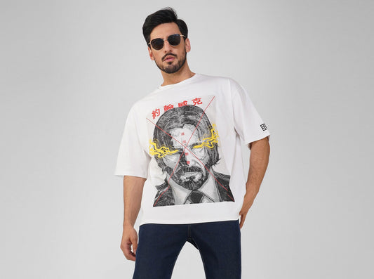SLAY. Men's John Wick Oversized Drop shoulder T shirt