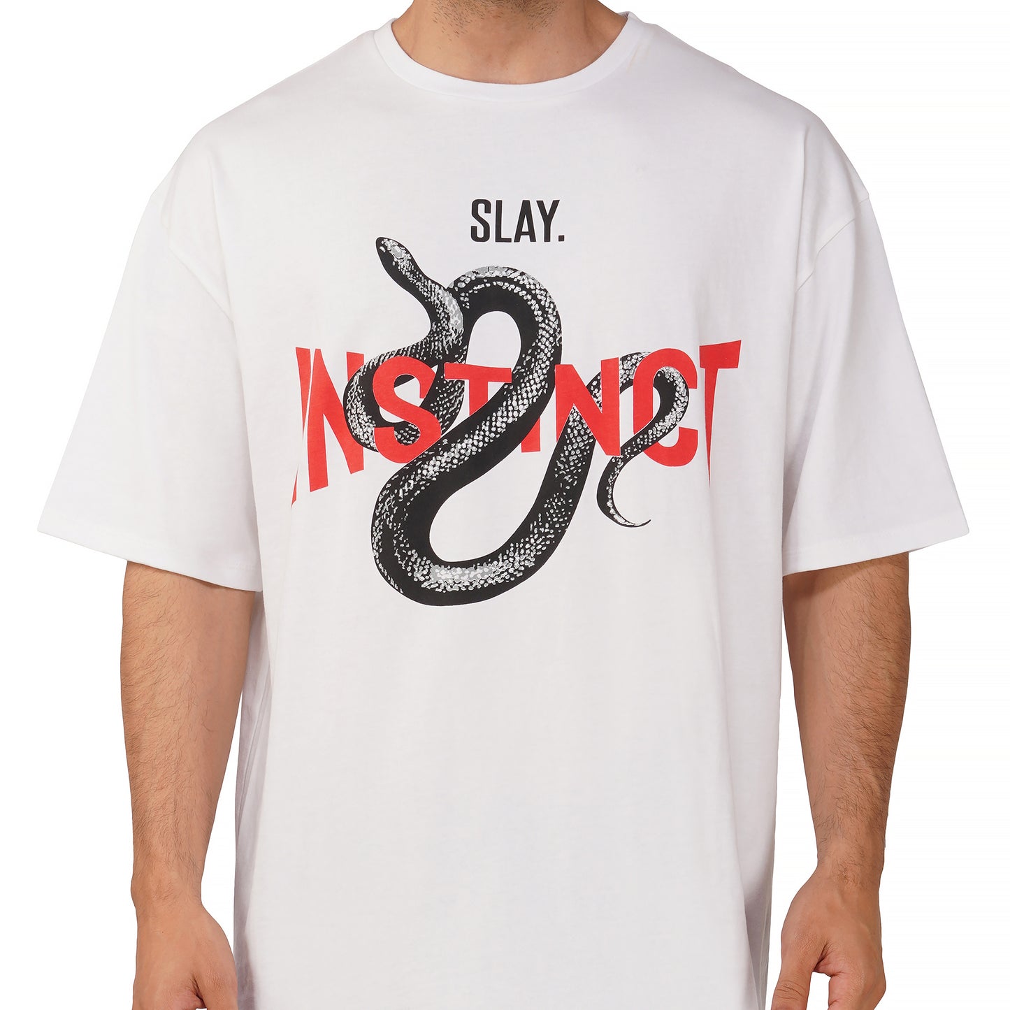 SLAY. Men's Snake Instinct Oversized Drop shoulder T shirt