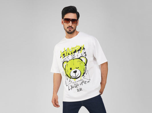 SLAY. Men's Teddy Bear Oversized Drop shoulder T shirt