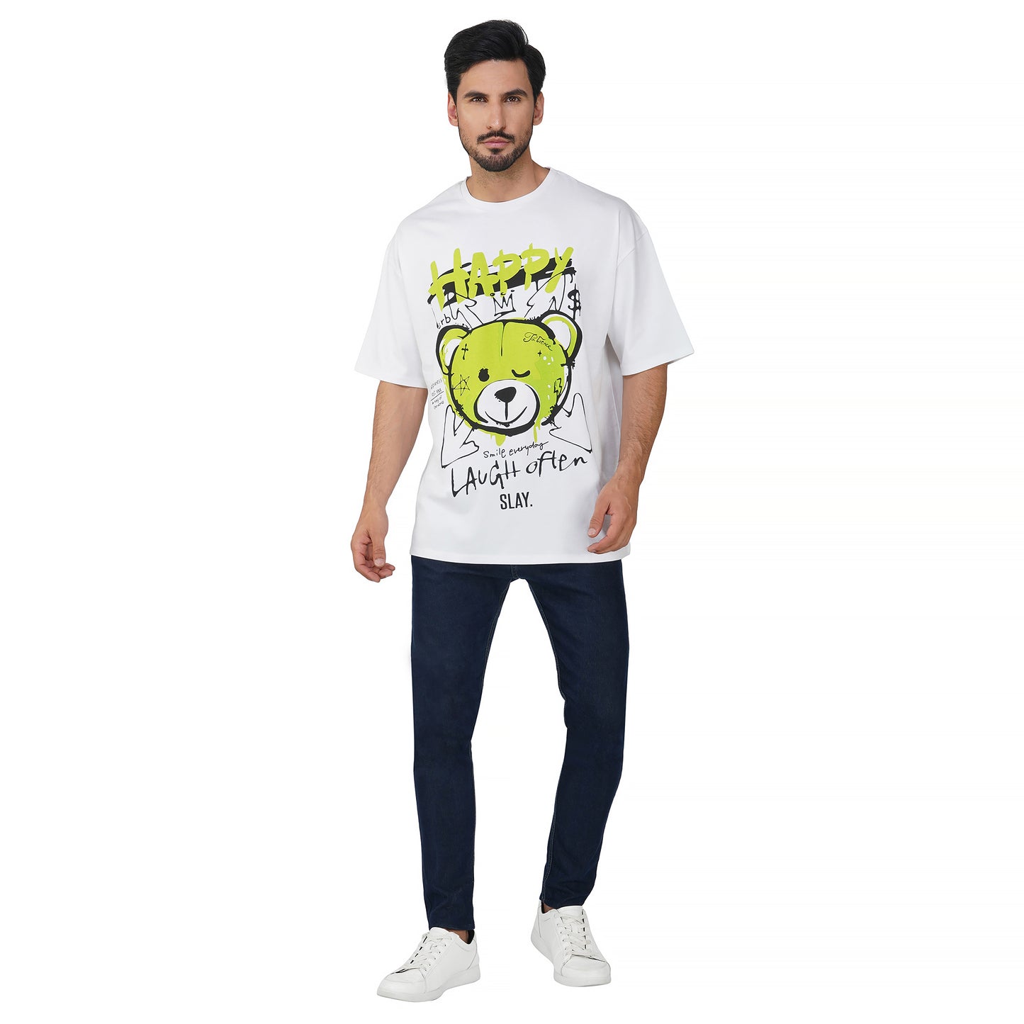 SLAY. Men's Teddy Bear Oversized Drop shoulder T shirt