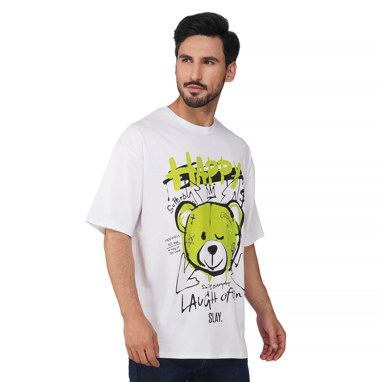 SLAY. Men's Teddy Bear Oversized Drop shoulder T shirt