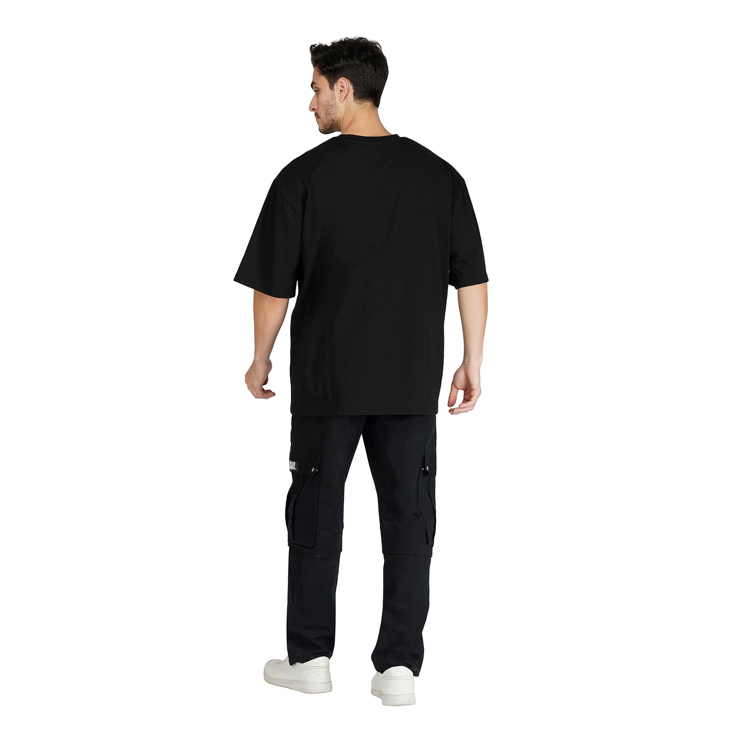 SLAY. Men's Black Slim Fit Cargo Pants