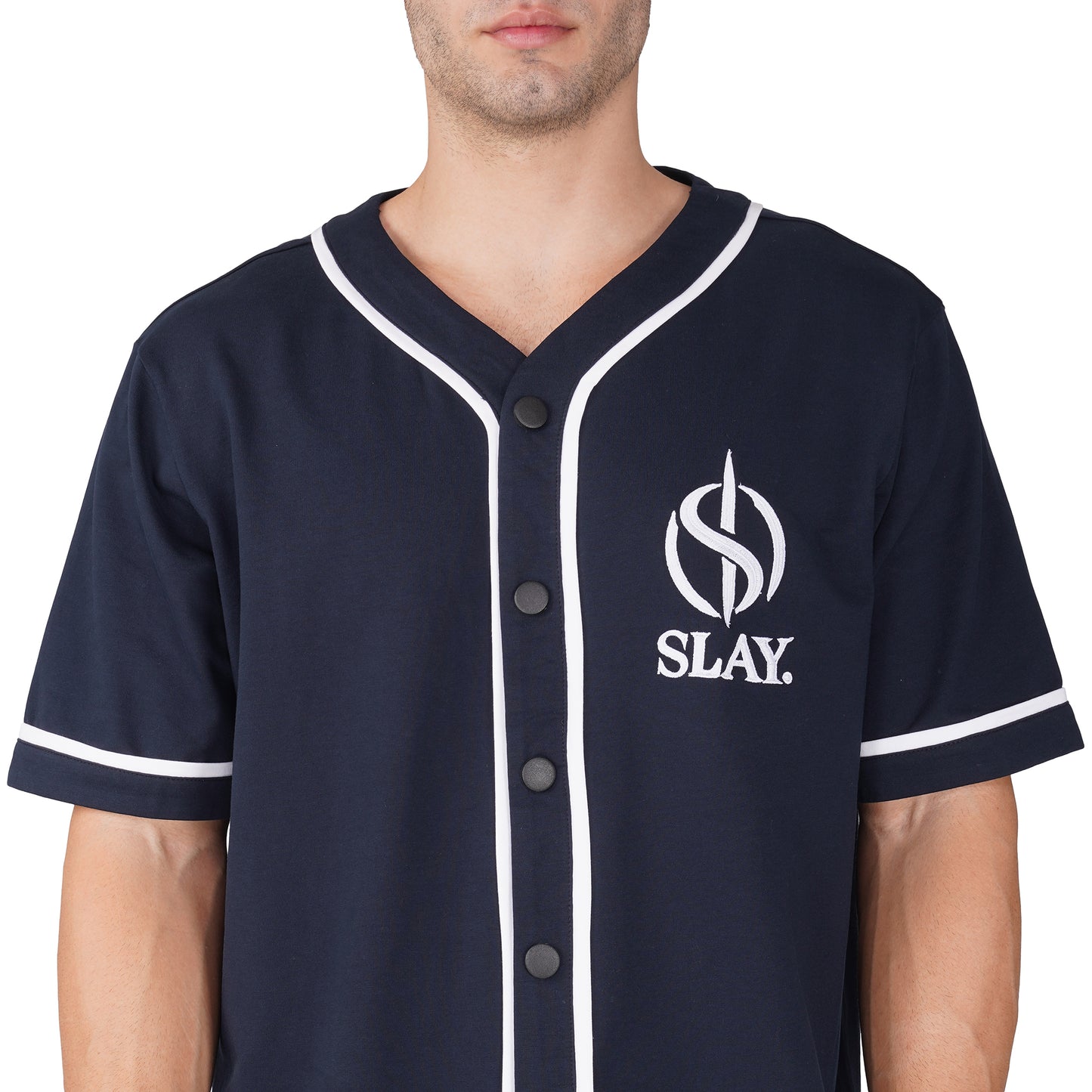 SLAY. Men's Navy Varsity Co-ord Set