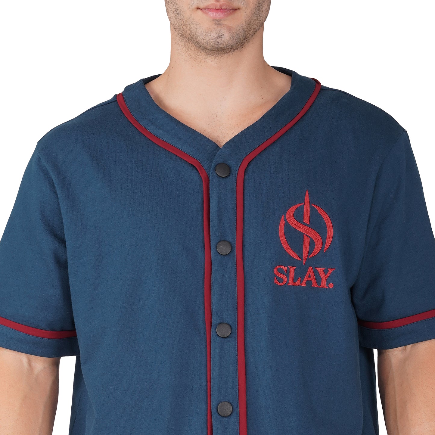 SLAY. Men's Navy Red Varsity Co-ord Set