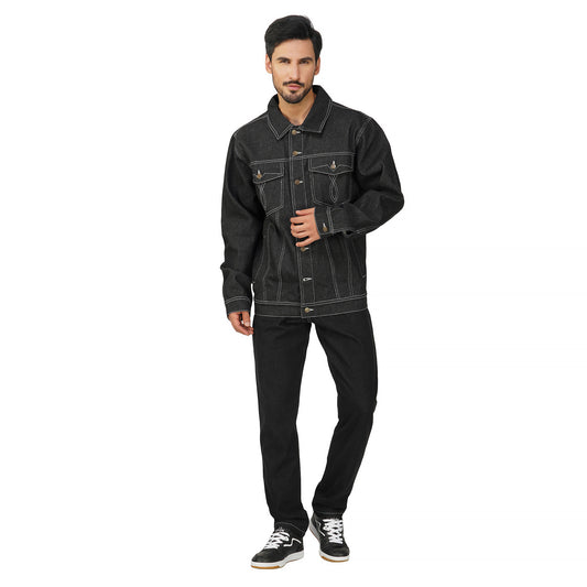 SLAY. Men's Black Denim Jacket & Jeans Co-ord Set