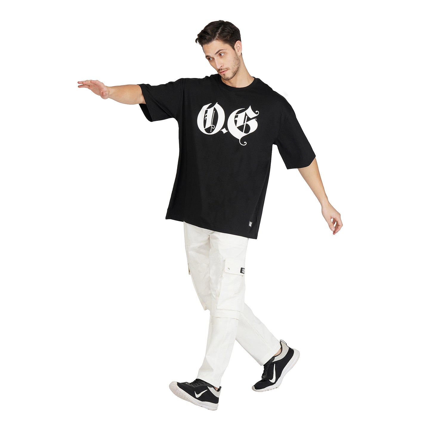 SLAY. Men's White Slim Fit Cargo Pants