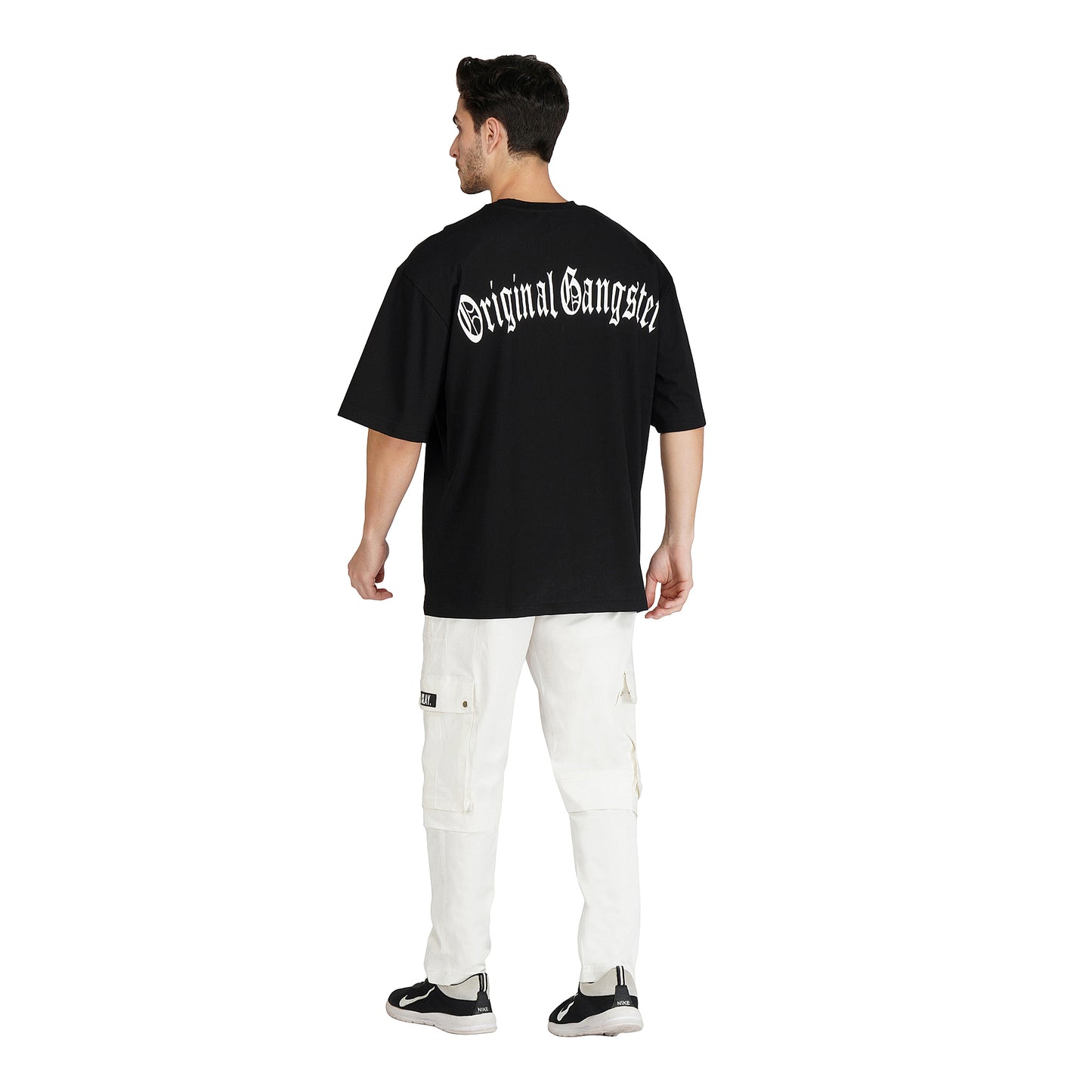 SLAY. Men's White Slim Fit Cargo Pants