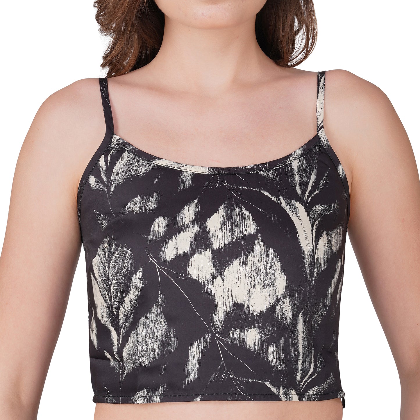 SLAY. Women's Midnight Leaf Satin Co-Ord Set
