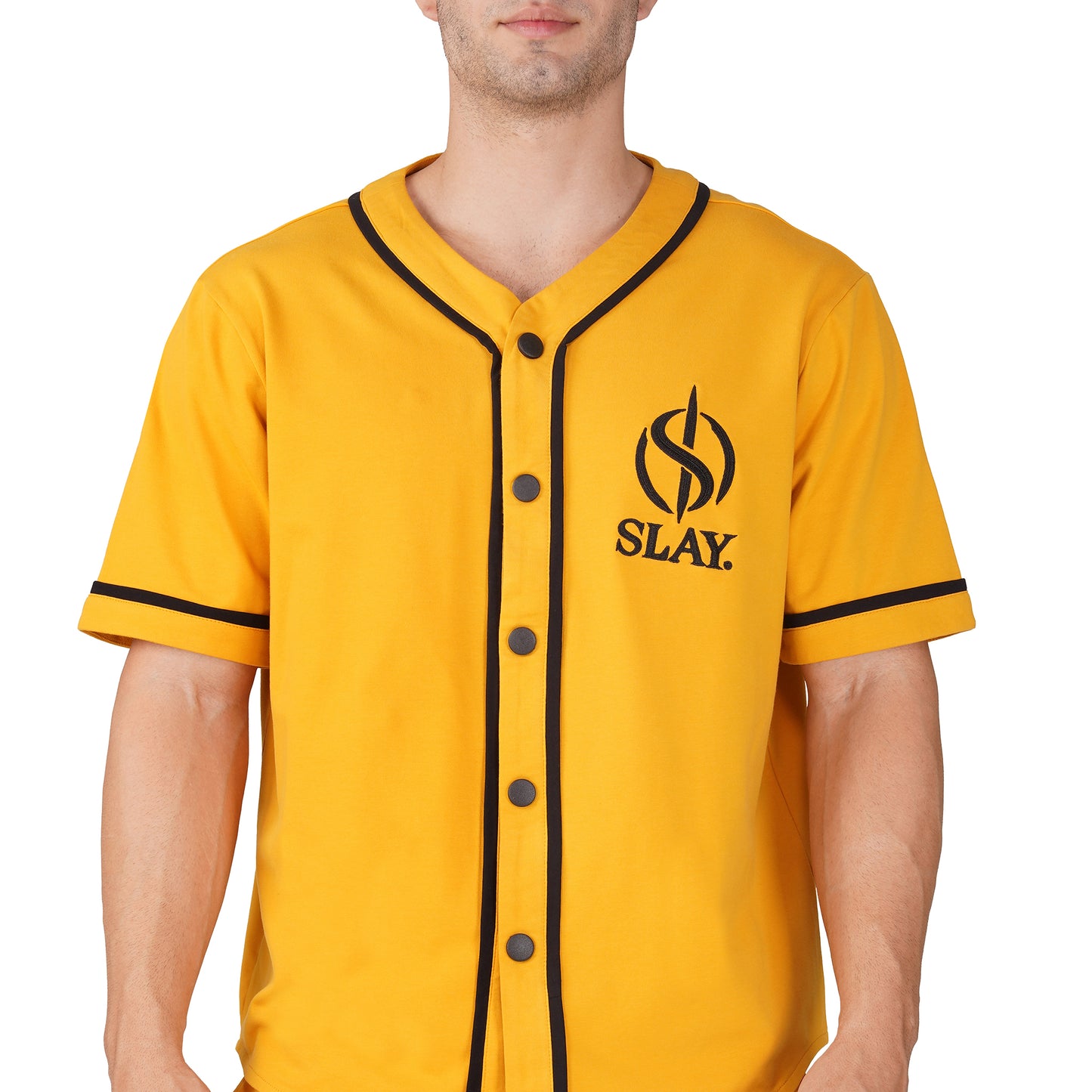 SLAY. Men's Yellow Varsity Co-ord Set