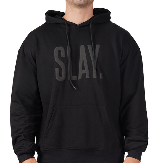 SLAY. Men's All Black Puff Print Black Tracksuit