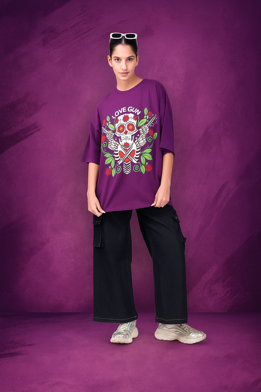 SLAY. LOVE GUN Oversized Graphic Tee