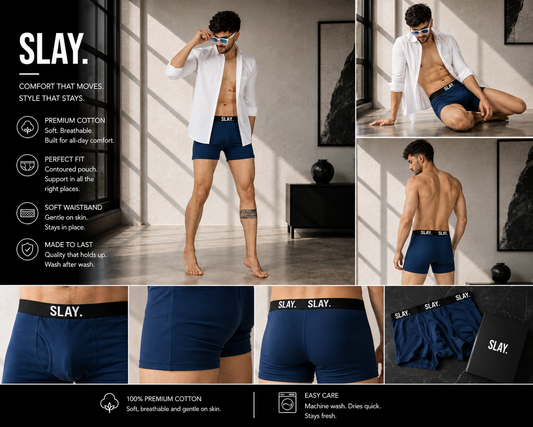 SLAY. Men's Blue Underwear Trunks