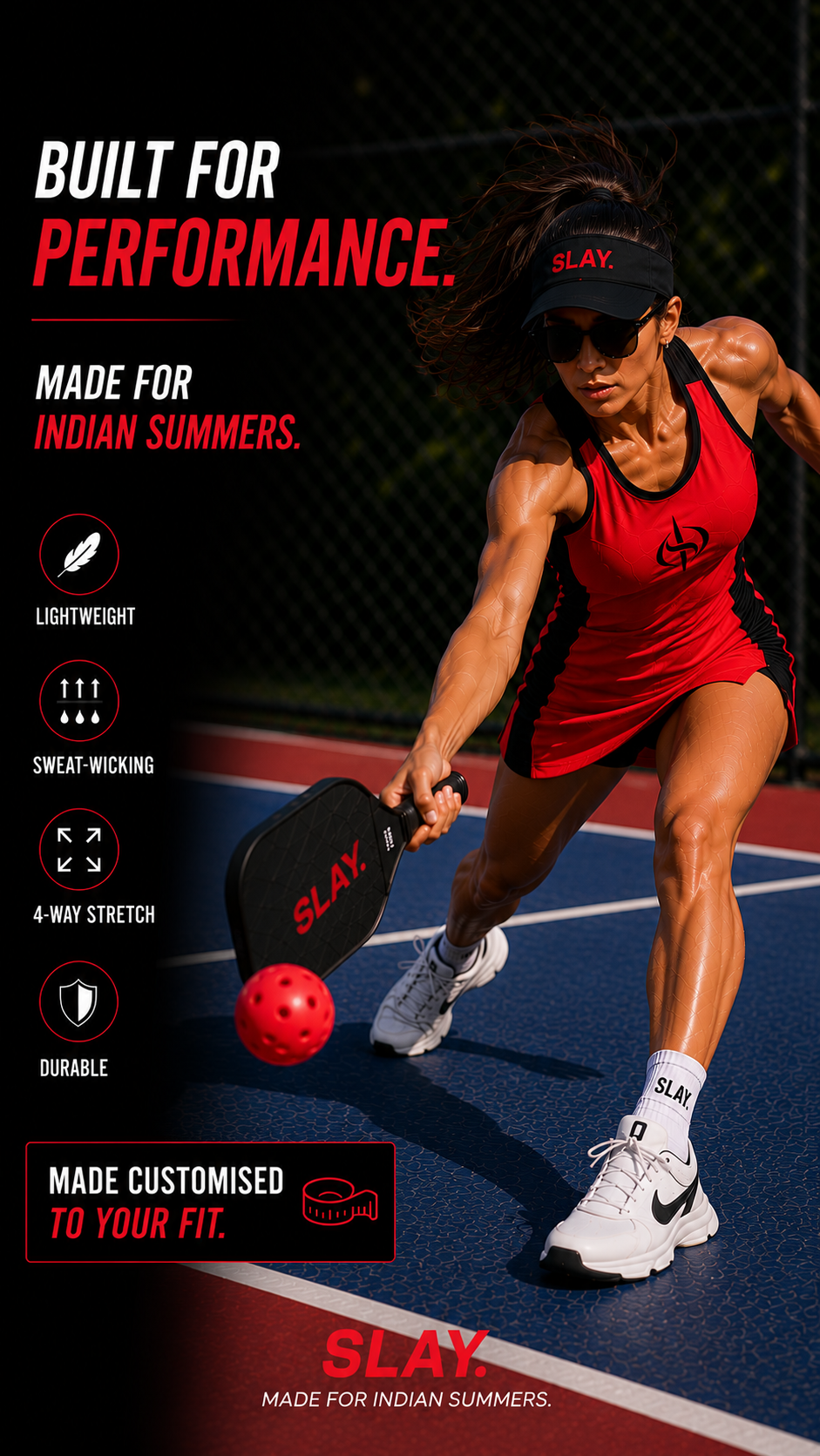 SLAY. IGNITE Tennis Dress RED