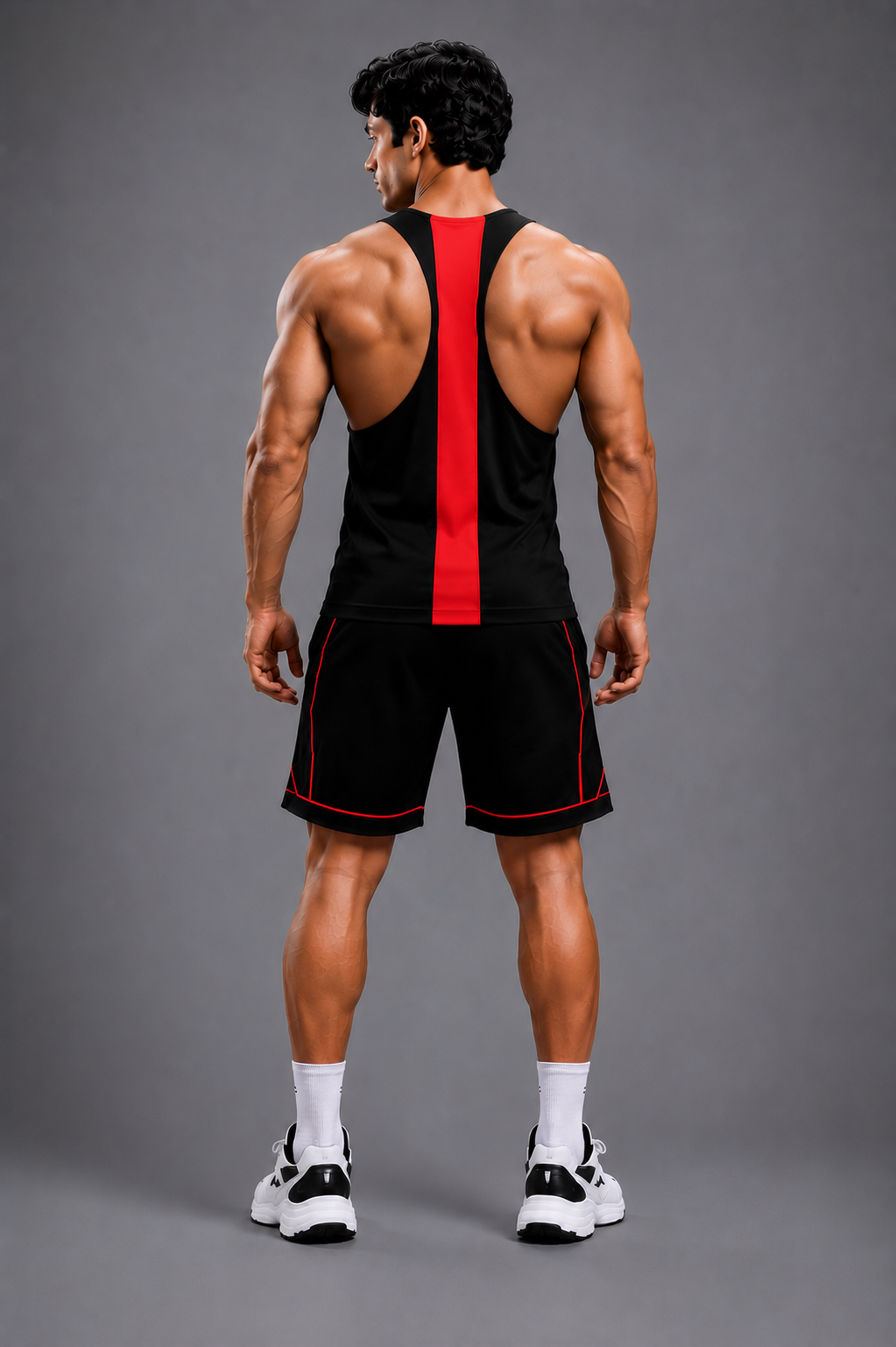 SLAY. Men's Red Vest Athleisure Performance Set