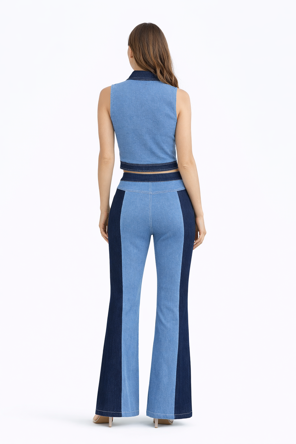 SLAY. Women's Two-Tone Sculpt Denim Co-ord Set