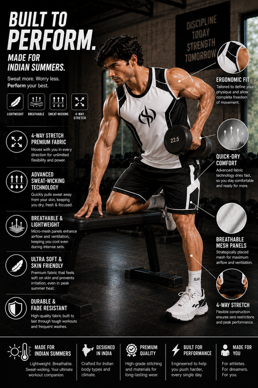 SLAY. Men's White Athleisure Performance Set