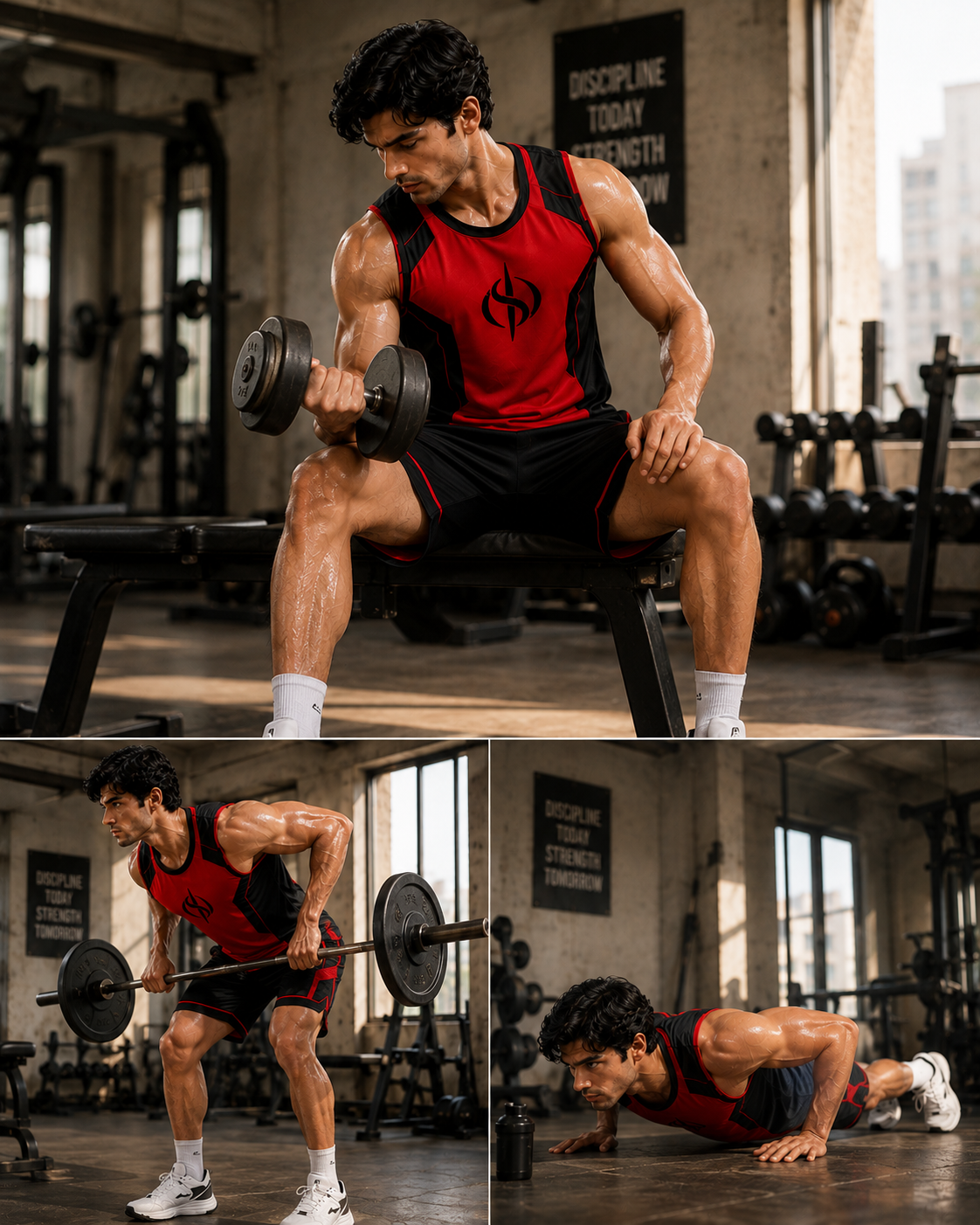 SLAY. Men's Red Athleisure Performance Set