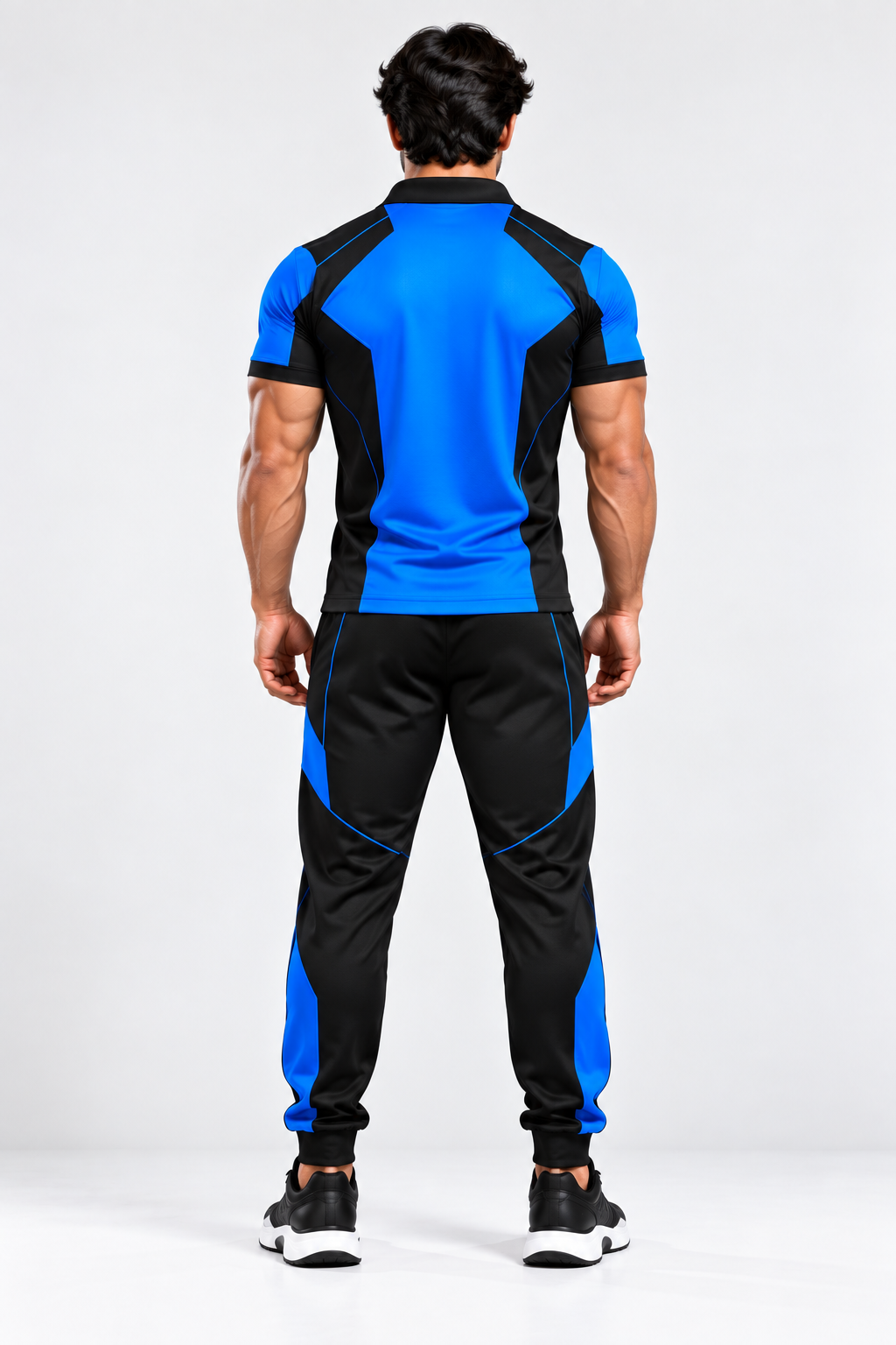 SLAY. Men's Blue Polo Track Pants Athleisure Performance Set