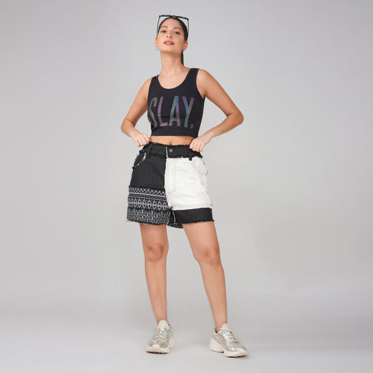 SLAY. Women's Reflective Crop Top Limited Edition