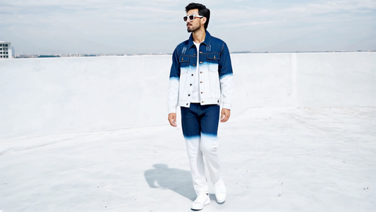 SLAY. Men's Blue Ombre Denim Jacket & Jeans Co-ord Set
