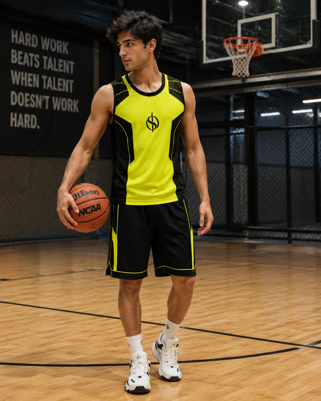 SLAY. Men's Neon Orange Athleisure Performance Set