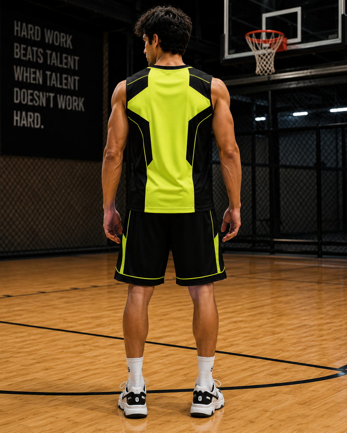 SLAY. Men's Neon Orange Athleisure Performance Set