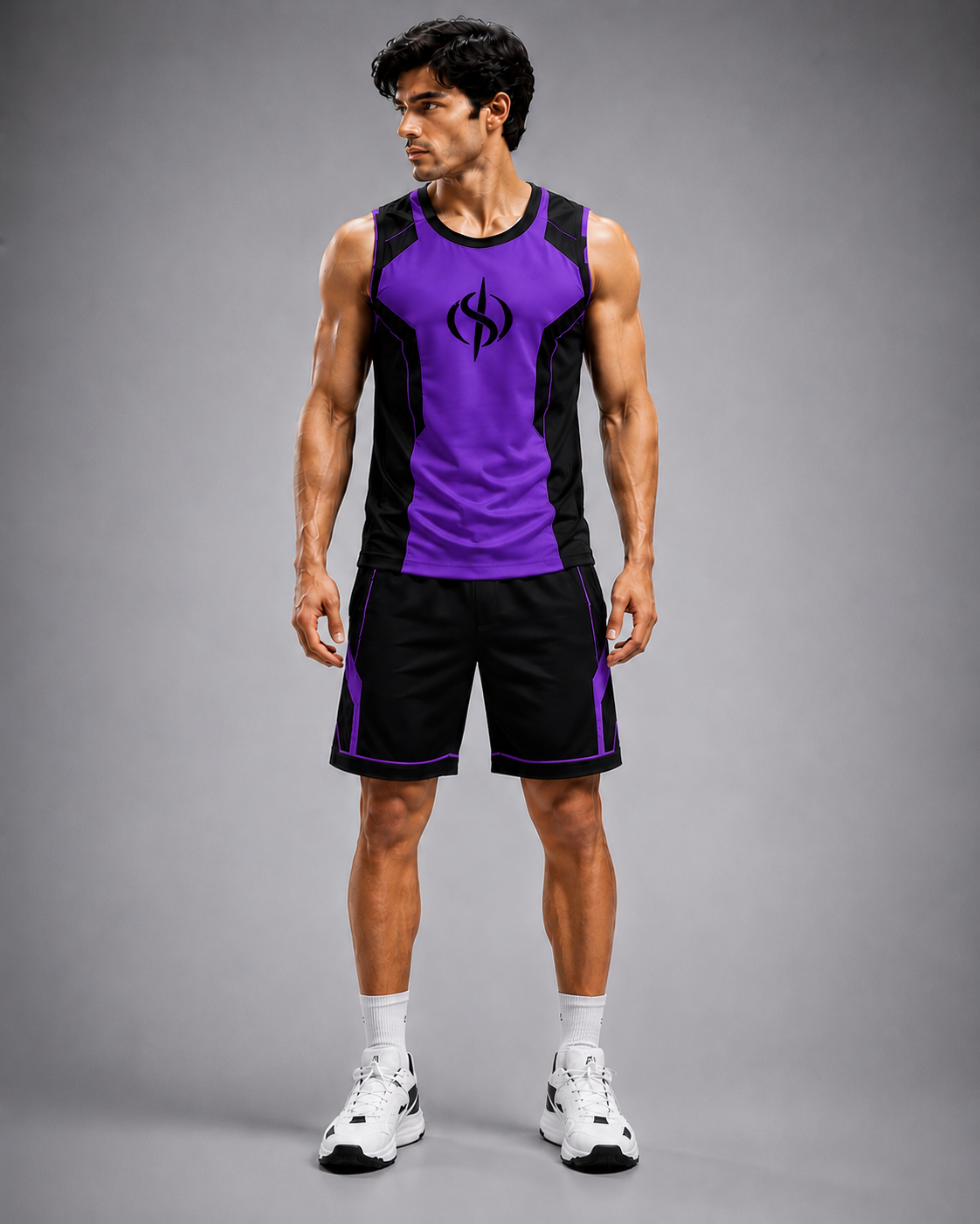 SLAY. Men's Neon Orange Athleisure Performance Set