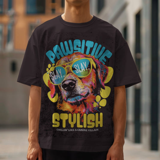 SLAY. Pawsitive Oversized T-Shirt