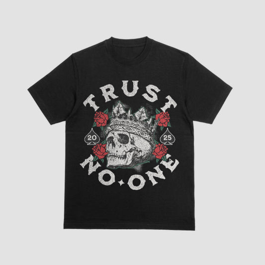 SLAY. Trust No One Crystal Embellised Oversized T-Shirt