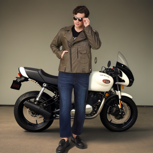 SLAY. Men's Olive Faux Leather Jacket