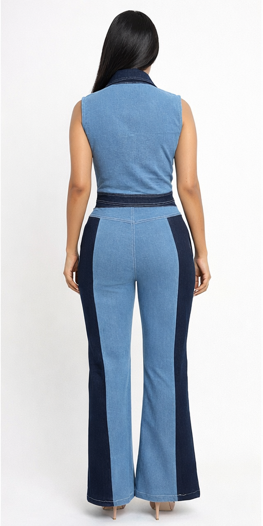 SLAY. Women's Two-Tone Sculpt Denim Co-ord Set