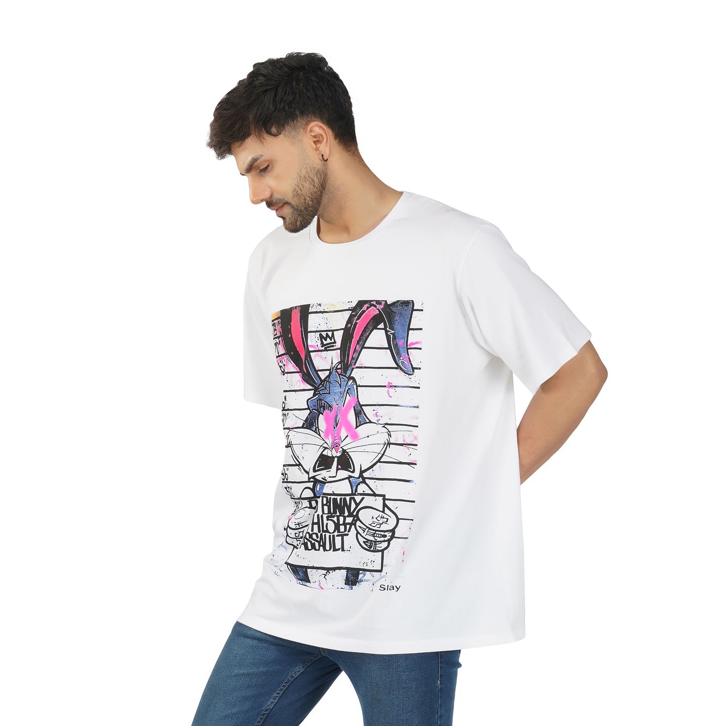 SLAY. Men's Bugs Bunny Oversized Drop shoulder T shirt