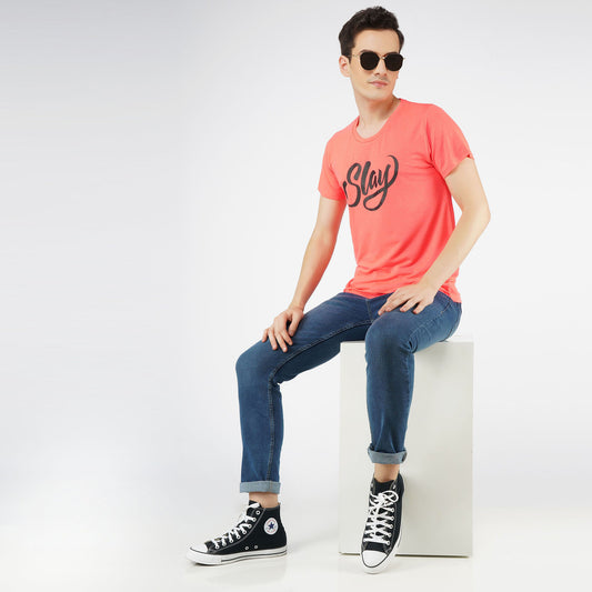 SLAY. Sport Men's Printed Neon Pink T-shirt-clothing-to-slay.myshopify.com-T-Shirt