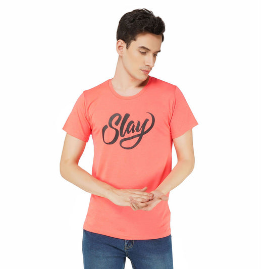 SLAY. Sport Men's Printed Neon Pink T-shirt-clothing-to-slay.myshopify.com-T-Shirt