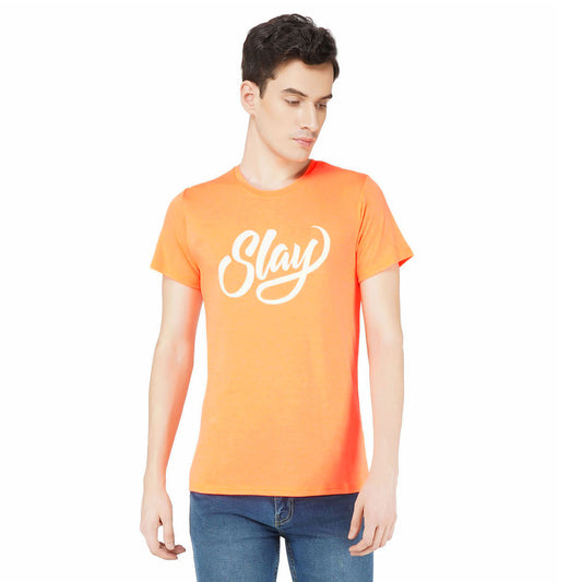 SLAY. Sport Men's Printed Neon Orange T-shirt-clothing-to-slay.myshopify.com-T-Shirt