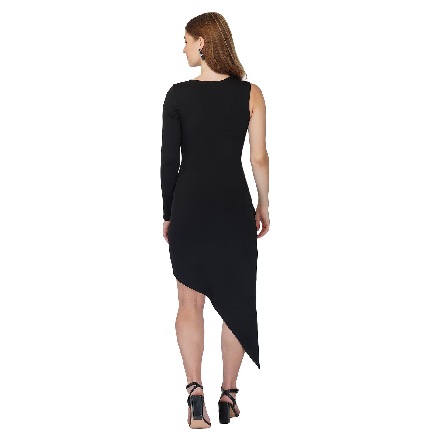 SLAY. Women's Black Asymmetric Dress