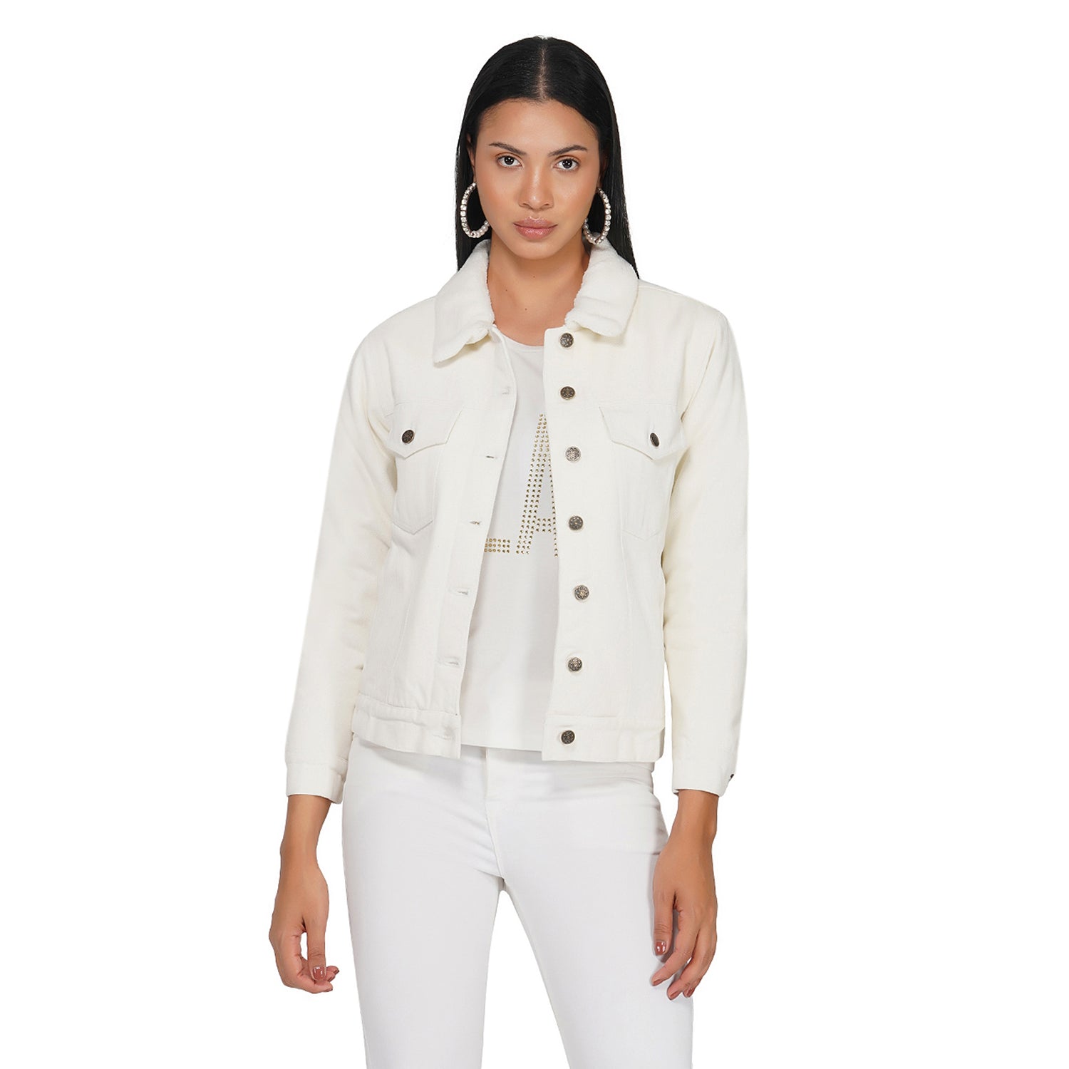 White Plain Men's Denim Jackets, Regular Fit at Rs 499/piece in Jaipur |  ID: 2850884491373