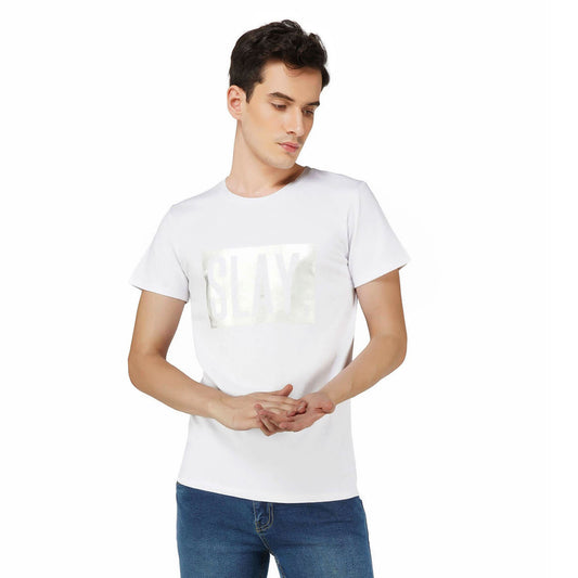 SLAY. Classic Men's Limited Edition Silver Foil Printed T-shirt-clothing-to-slay.myshopify.com-T-Shirt