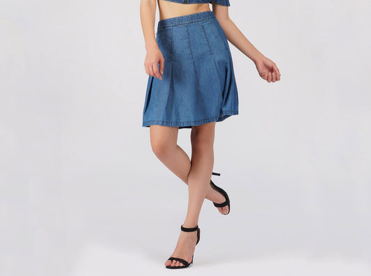 SLAY. Women's Washed Denim Skirt