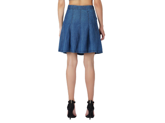 SLAY. Women's Washed Denim Skirt