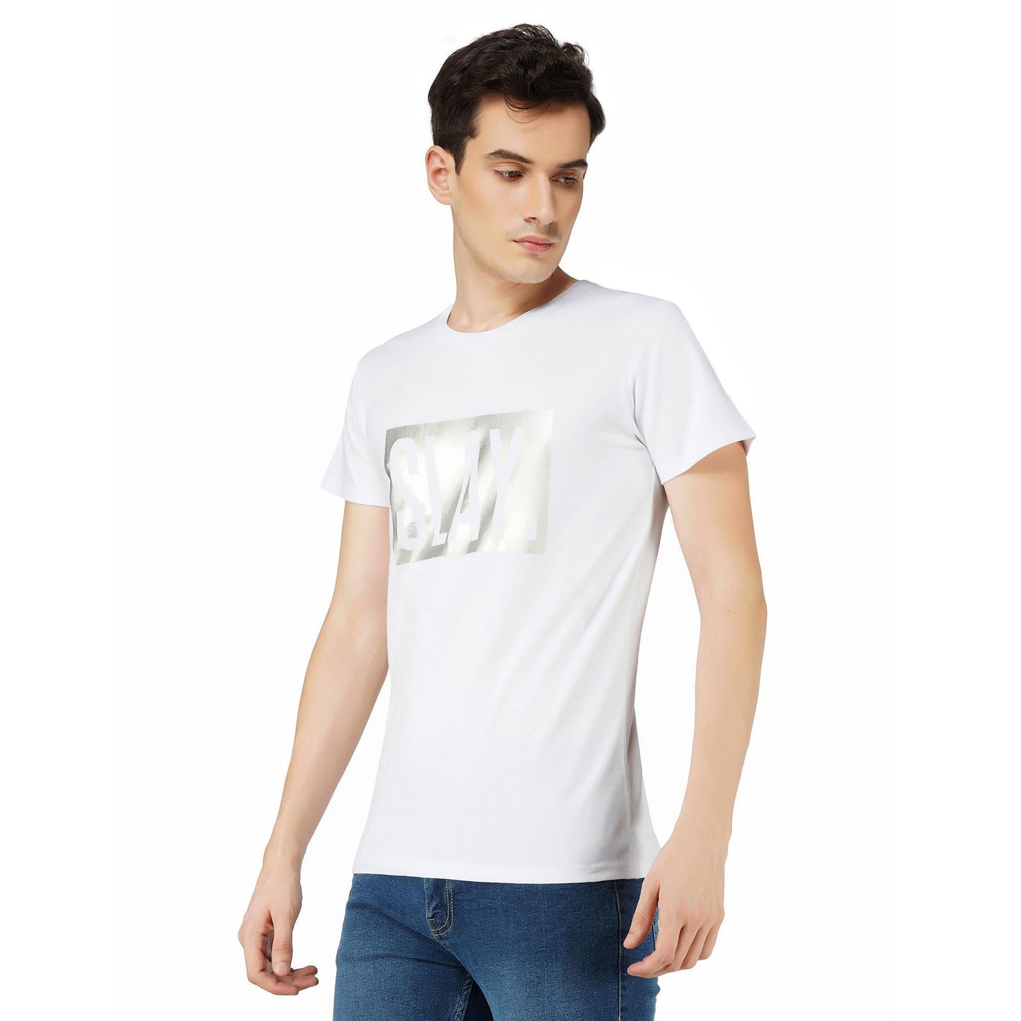 SLAY. Classic Men's Limited Edition Silver Foil Printed T-shirt-clothing-to-slay.myshopify.com-T-Shirt
