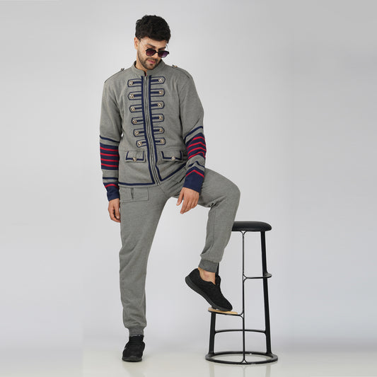 SLAY. Men's Gothic Steampunk Military Parade Casanova Jacket Cardigan Tunic Rock Army Outwear Co-ord Set