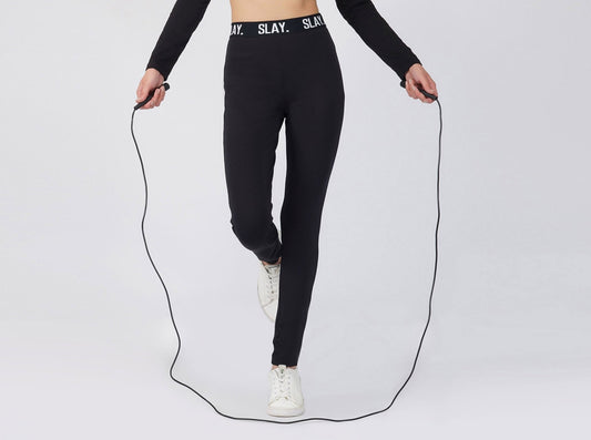 SLAY. Women's Black Activewear Jogger Pants