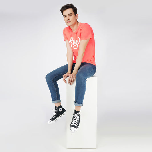 SLAY. Sport Men's Printed Neon Pink T-shirt-clothing-to-slay.myshopify.com-T-Shirt