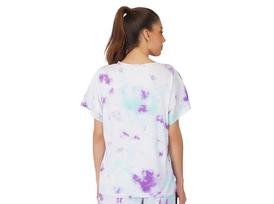 SLAY. Women's Tie Dye Oversized  V neck T Shirt