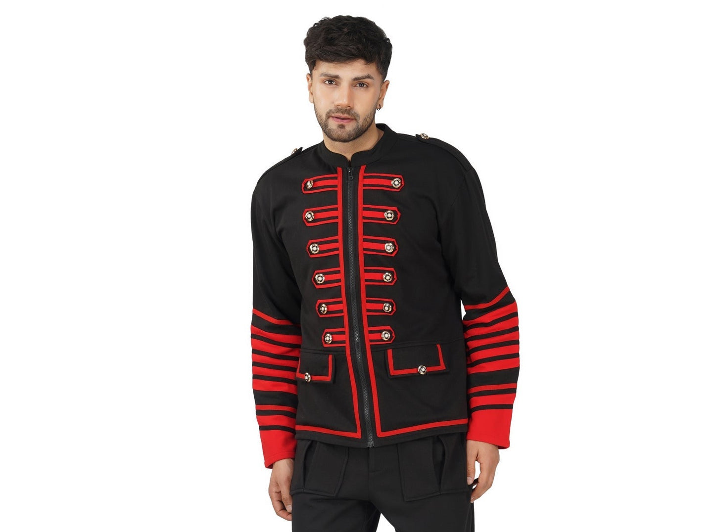 SLAY. Men's Gothic Steampunk Military Parade Casanova Jacket Cardigan Tunic Rock Army Outwear
