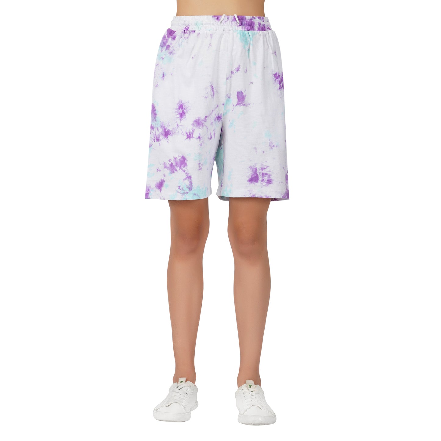 SLAY. Women's Tie Dye Oversized T Shirt & Shorts Co-ord Set