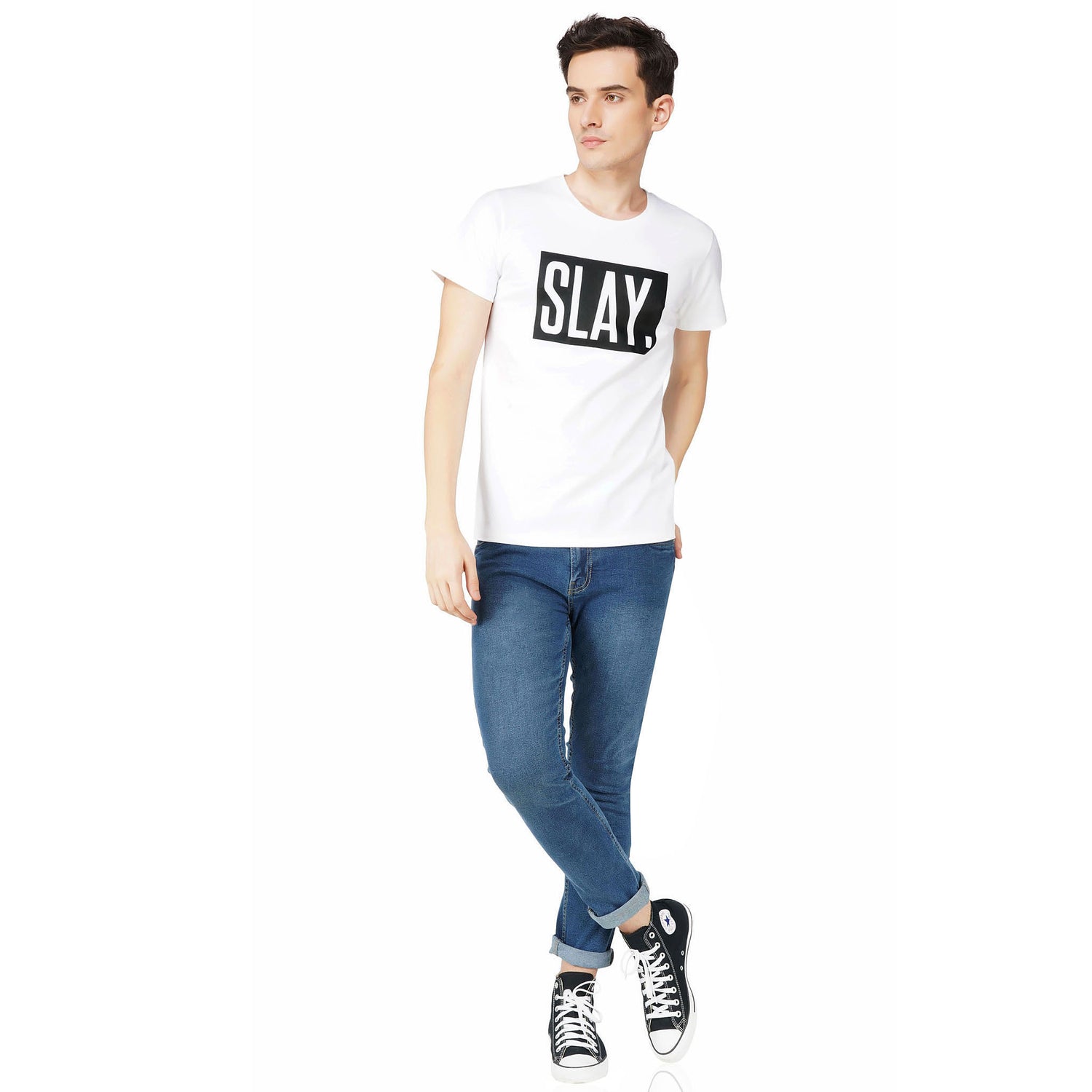 SLAY. Men's Premium Printed White T-shirt-clothing-to-slay.myshopify.com-T-Shirt