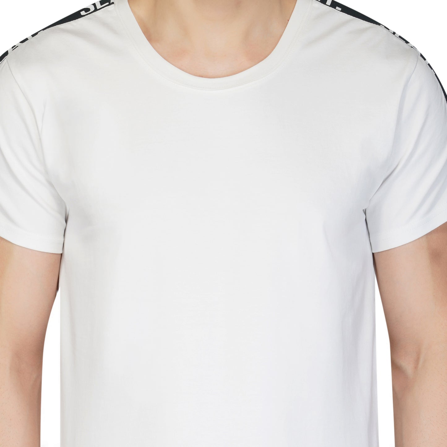 SLAY. Men's White T shirt & Shorts Co-ord Set(4 way Stretch Fabric)
