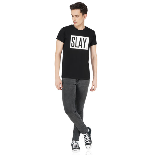 SLAY. Men's Premium Printed Black T-shirt-clothing-to-slay.myshopify.com-T-Shirt